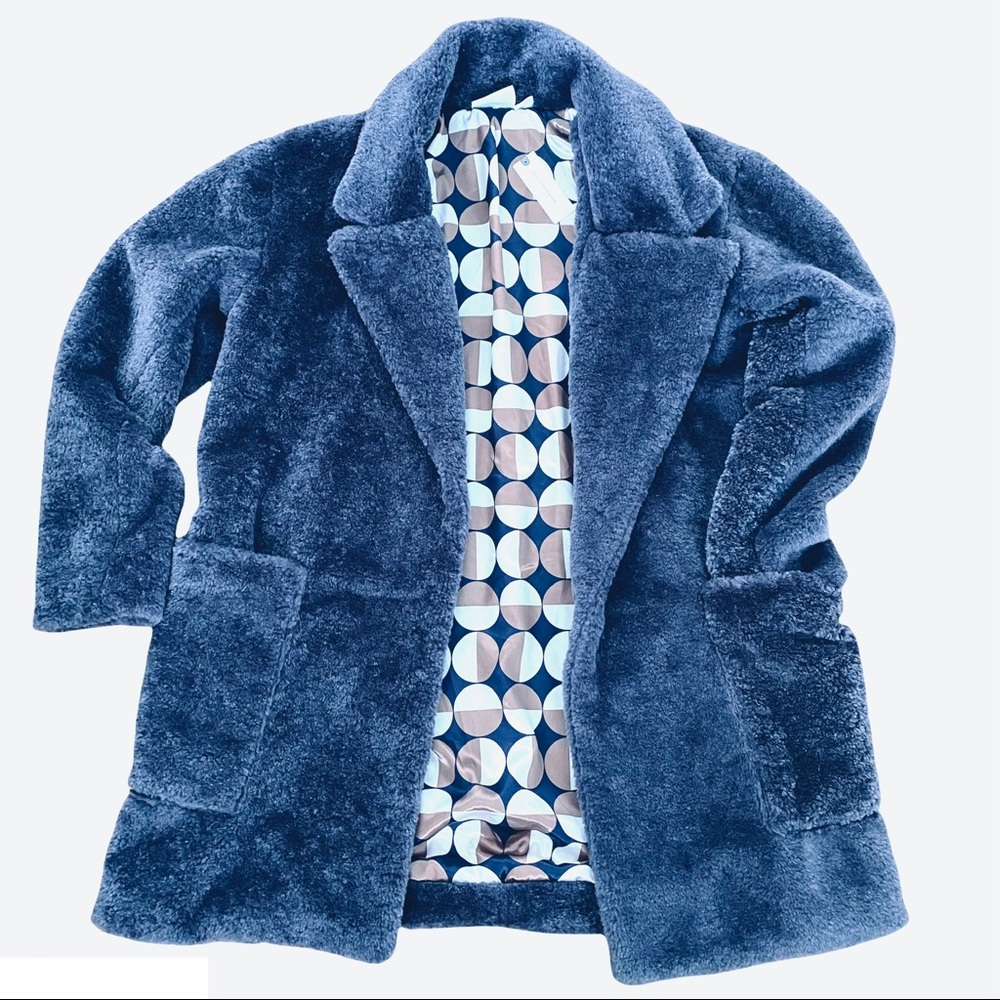 Anthropologie Purple Faux Fur Teddy Jacket - Picture 6 of 10